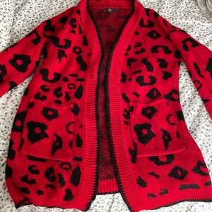Missguided animal print cardigan